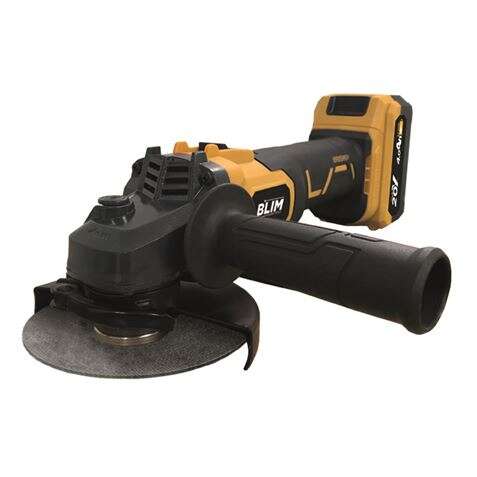 Blim Radial A Bateria 125Mm 20V 4.0Ah - Velocidad Sin Carga 8500Rpm - Agarre Ergonomico Suave - Color Amarillo