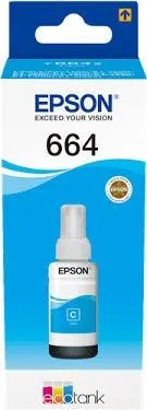 Epson Tinta Bote Cian Ecotank Ecotank L355, 555 / Et-2500, 2550 , 2600 , 2650, 4500, 14000  - Nº 664
