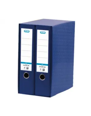 Elba Rado Top Módulo 2 Archivadores Palanca A4 80mm Azul Forrado Plástico