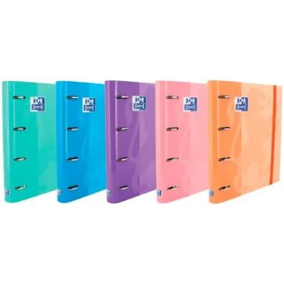 Oxford Carpeta De Anillas 4X35mm Europeanbinder Classic Con Recambio 100H A4+ 5X5 Cierre Con Goma Surtidos