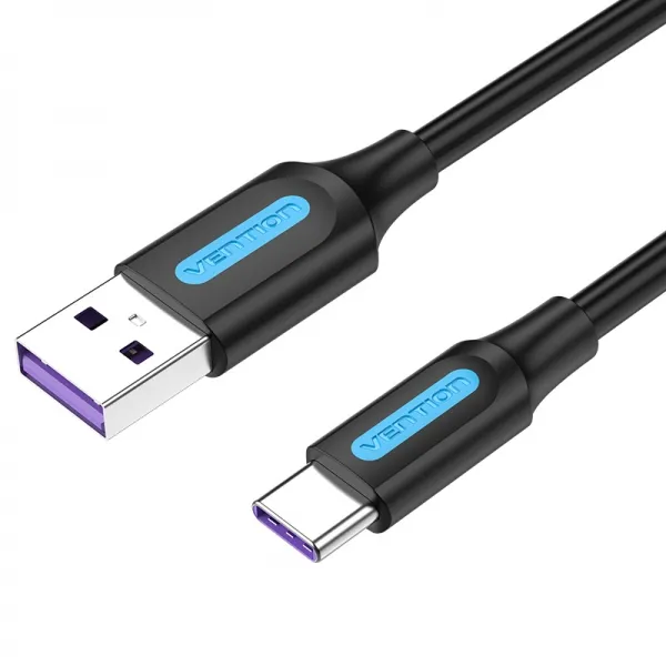 Vention Cable Usb 2.0 Macho A Usb-C Macho - 5A - 100W - 480Mbps - 1M - Color Negro