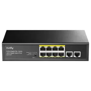 Cudy GS1010P Switch Gigabit PoE+ 8 Puertos con 2 Puertos de Enlace Ascendente