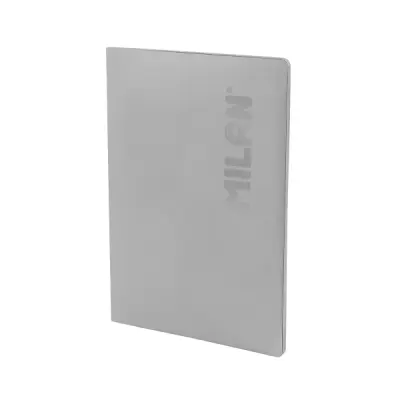 Milan Libreta Encolada A4 Cuadricula 5x5mm - 48 Hojas 95 gr/m2 - Color Gris