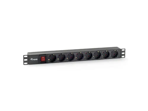 Equip Regleta Alimentacion Rack 19" 1U 8 Tomas Con Interruptor