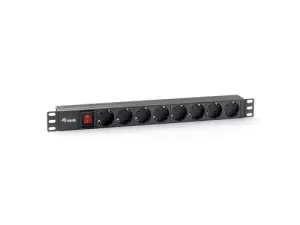 EQUIP Regleta de Alimentación Rack 19" 1U 8 Tomas con Interruptor