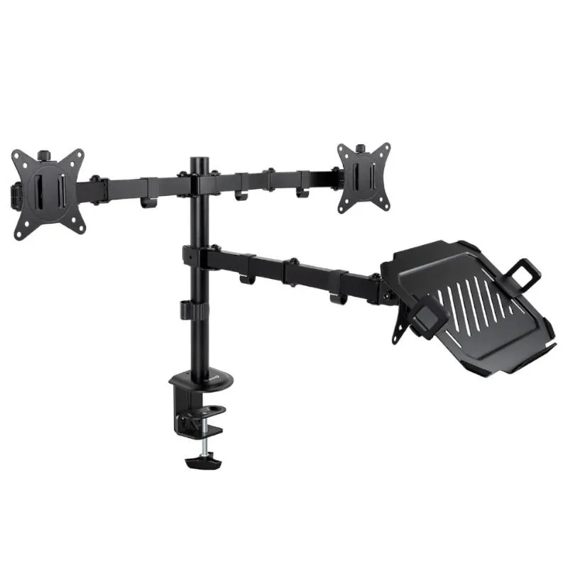 Tooq Db1202Tn-B Soporte Mesa 2 Pantallas+ Portatil