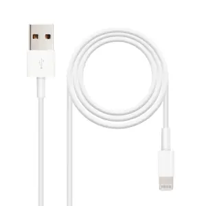 Nanocable Cable USB-A 2.0 Macho a Lightning Macho 2m Blanco