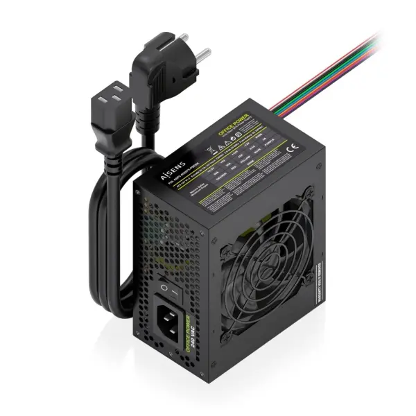 Aisens Fuente de Alimentación SFX 500W con Ventilador de 80mm y Cable Negro