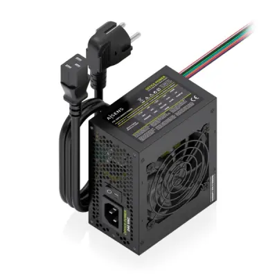Aisens Fuente de Alimentación SFX 500W con Ventilador de 80mm y Cable Negro