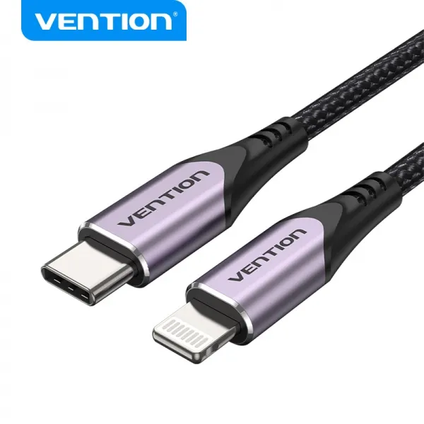 Vention Cable Usb-C A Lightning 3A 27W 480Mbps Mfi - 1M - Color Morado