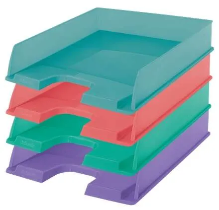 Esselte Colour'breeze Bandejas Portadocumentos - Formato Vertical A4 - Espacio Para Etiqueta Identificativa - Colores Surtidos