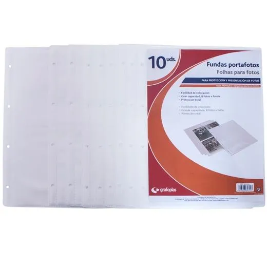 Grafoplás Fundas 4 Taladros Pp Extra 320X2300Mm Para Álbum Fotografías Transparente -Bolsa 10U-