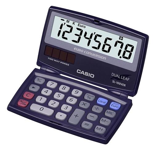 Casio Calculadora Bolsillo 8 Digitos Pantalla Grande Lcd Azul Marino