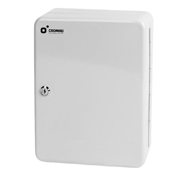 Cromad Cr1229 Armario De Seguridad Para Llaves - Cerradura De Llave - 93 Ganchos Metalicos - Instalacion Mural Sencilla - Color Blanco