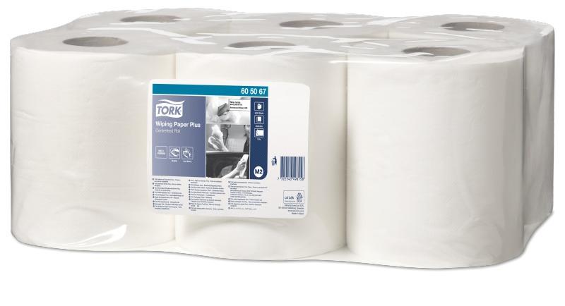Tork Rollo Papel De Secado Extra 2 Capas 120M X 20,5Cm Gofrado Blanco -Pack 6U-