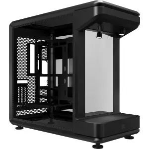 Cooler Master MasterFrame 360 Stage Mirror ATX Case - 2x USB-A 3.2, 1x USB-C 4.0, 1x Audio, ARGB Lights, Black