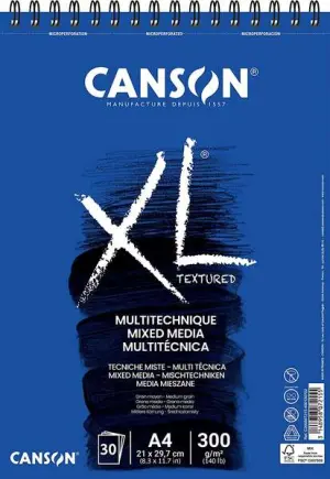 Canson Bloc Dibujo XL Mixed Media Textured 30H A4 Blanco