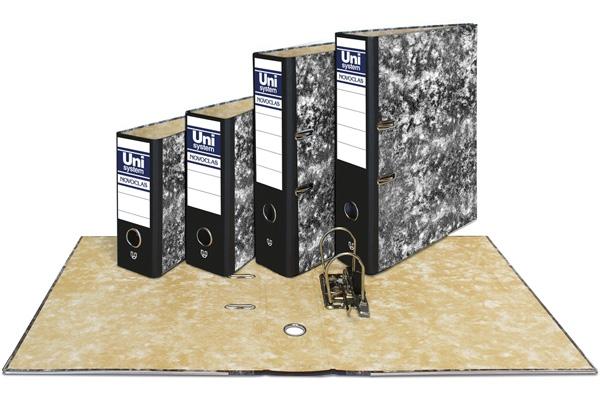 Unisystem Archivador Palanca Novoclas 65Mm Folio Cartón Forrado Negro