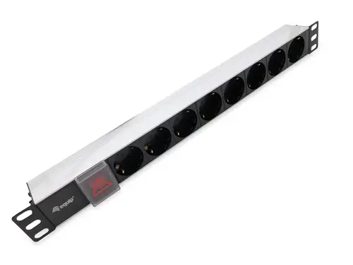 Regleta Alimentacion Aluminio Rack 19" 1U 8 Tomas Con Interruptor