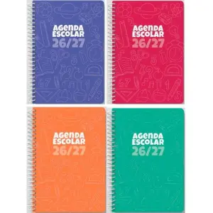 Didex Agenda Escolar A5 1DP Tapa PP Espiral Surtidos 2026-27