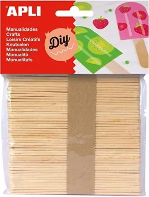Apli Palo De Polo 114X10mm Color Madera Natural - Paquete de 50 Unidades