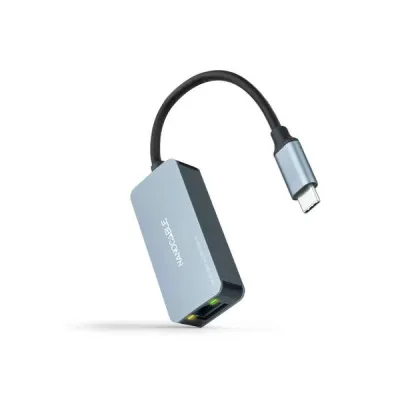 Nanocable Conversor USB-C 3.2 Gen1 Ethernet 2.5G 15cm Gris