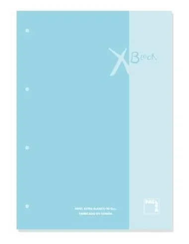 Pacsa Recambio 100H A4 Encolado 90Gr 5X5 4 Taladros Recamblock Azul