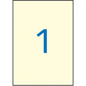 Apli Etiquetas Adhesivas 210x297mm Inkjet/Láser Crema 1x20H