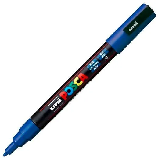 Posca Marcador  Pc-3M Punta Cónica 0,9 - 1,3 Mm Azul