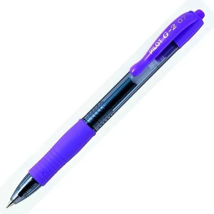 Pilot Bolígrafo Tinta De Gel Azul G-2 Retráctil 0.7 Violeta