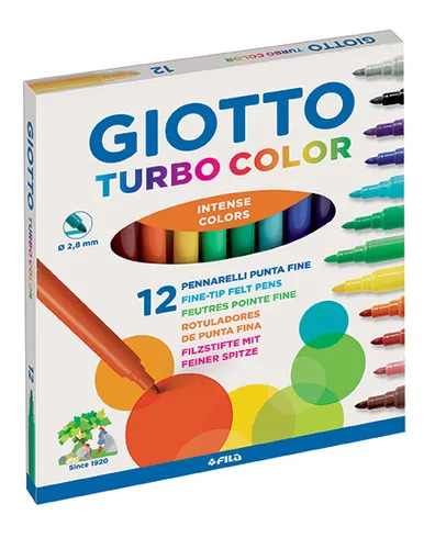 Giotto Rotuladores Turbo Color Surtidos Estuche 12 Ud - Papelería