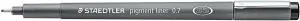 Staedtler Pigment Liner 308 Rotulador Calibrado 0.7mm Secado Rápido Negro