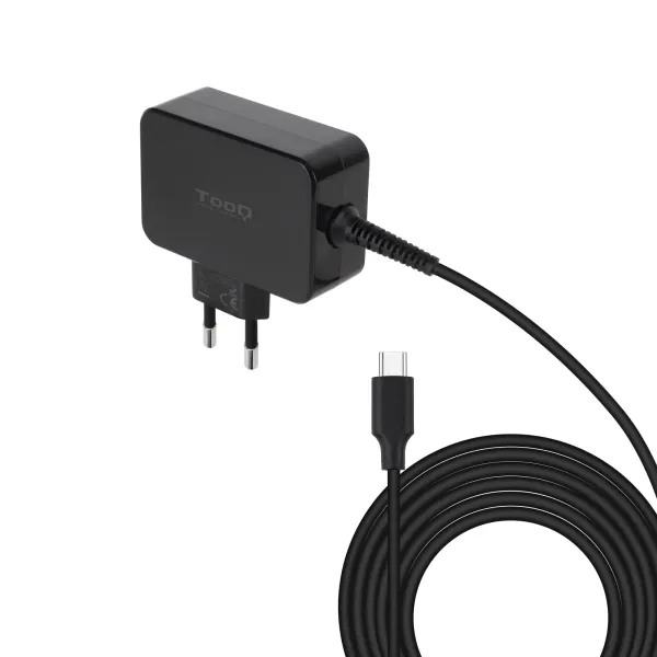 TOOQ Cargador De Pared USB-C PD 45W Con Sistema GaN Color Negro