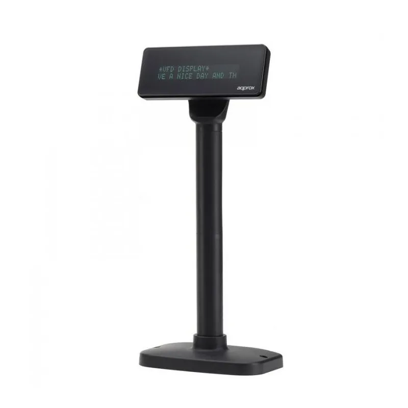 Approx Visor TPV Cliente 40 Caracteres (20 Columnas x 2 Líneas) Color Negro