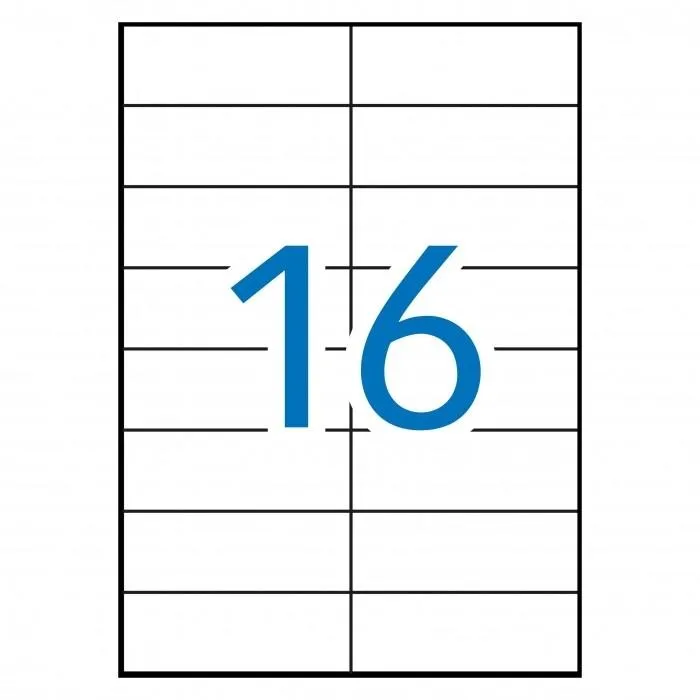 Multi-3 Etiquetas Adhesivas 105X37Mm Inkjet/Láser C/Rectos 16 X 500H Blanco