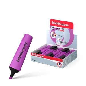 ErichKrause Visioline V-12 Marcador Fluorescente Punta Biselada Tinta Agua Violeta