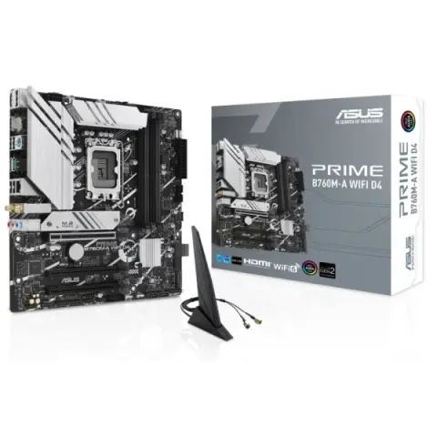 ASUS PRIME B760M-A WIFI D4 M-ATX Skt 1700 12º/13º Gen 4 DDR4 3200MHz HDMI USB-C