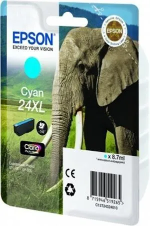 Epson Tinta Cian Claria Photo HD 24XL para Expression Photo XP-950