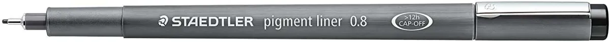 Staedtler Pigment Liner 308 Rotulador Calibrado - Trazo 0.8Mm - Secado Rapido - Color Negro
