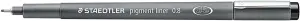 Staedtler Pigment Liner 308 Rotulador Calibrado 0.8mm Negro Secado Rápido