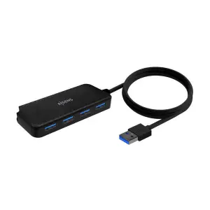 Aisens Hub USB 3.0 Tipo A/M-4X Tipo A/H 60cm Negro