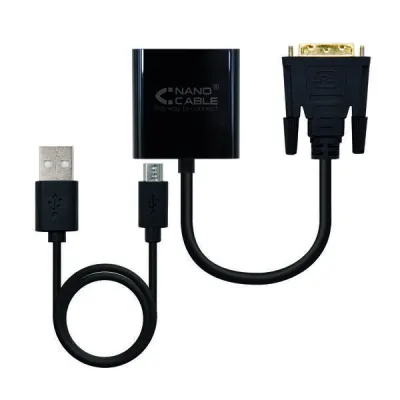 Nanocable Conversor DVI 24+1 a VGA HDB15 10 cm
