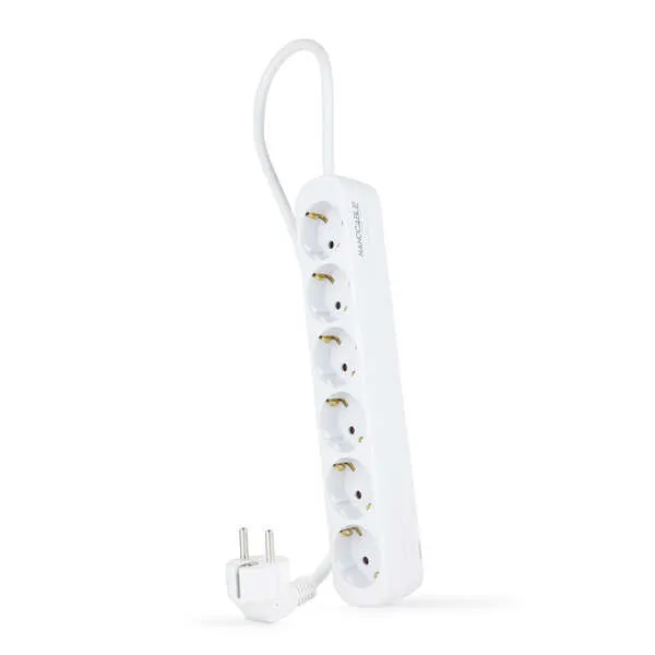 Nanocable Regleta 6 Tomas - 1.4M - Color Blanco