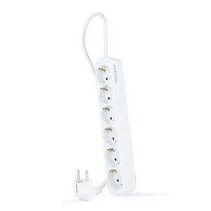 Nanocable Regleta 6 Tomas - 1.4m - Color Blanco