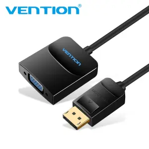Vention Conversor DisplayPort Macho a VGA Hembra 0.15m Color Negro