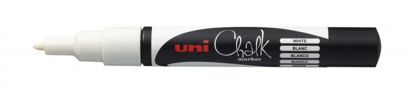Uni-ball PWE-3MS Marcador de Tiza Líquida 0.7mm Punta Cónica Color Blanco
