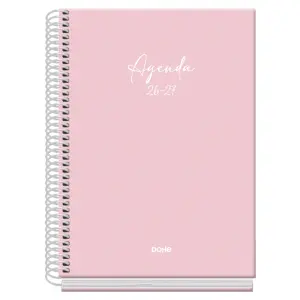Dohe Agenda Escolar 26/27 A5 Semana Vista Rosa Espiral Metálica 15x21cm