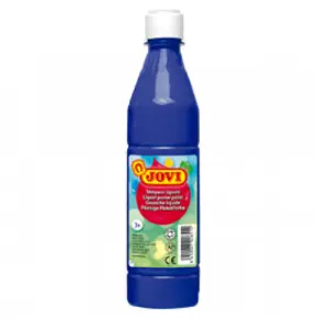 Jovi Tempera Paint 500ml Azul Oscuro - Base Agua, Alto Poder Cubriente, Secado Rápido