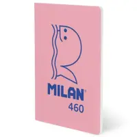 MILAN LIBRETA GRAPADA A5 24H PAPEL BLANCO 95GR LISO COLECCIÓN 460 SINCE 1918 ROSA