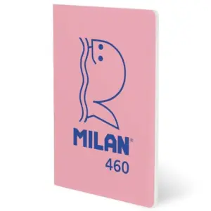 Milan Libreta Grapada A5 24H Papel Blanco 95gr Liso Rosa Colección 460